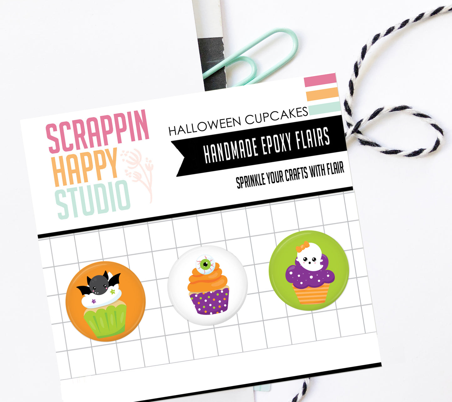Halloween Cupcakes Epoxy Flair