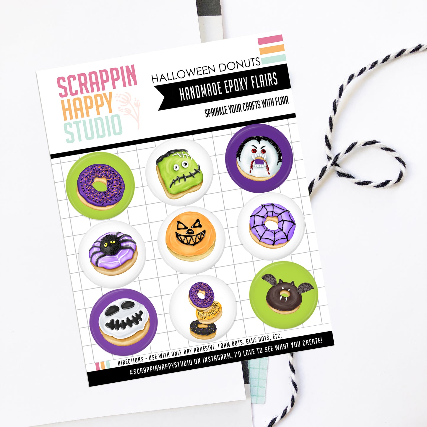 Halloween Donuts Epoxy Flair