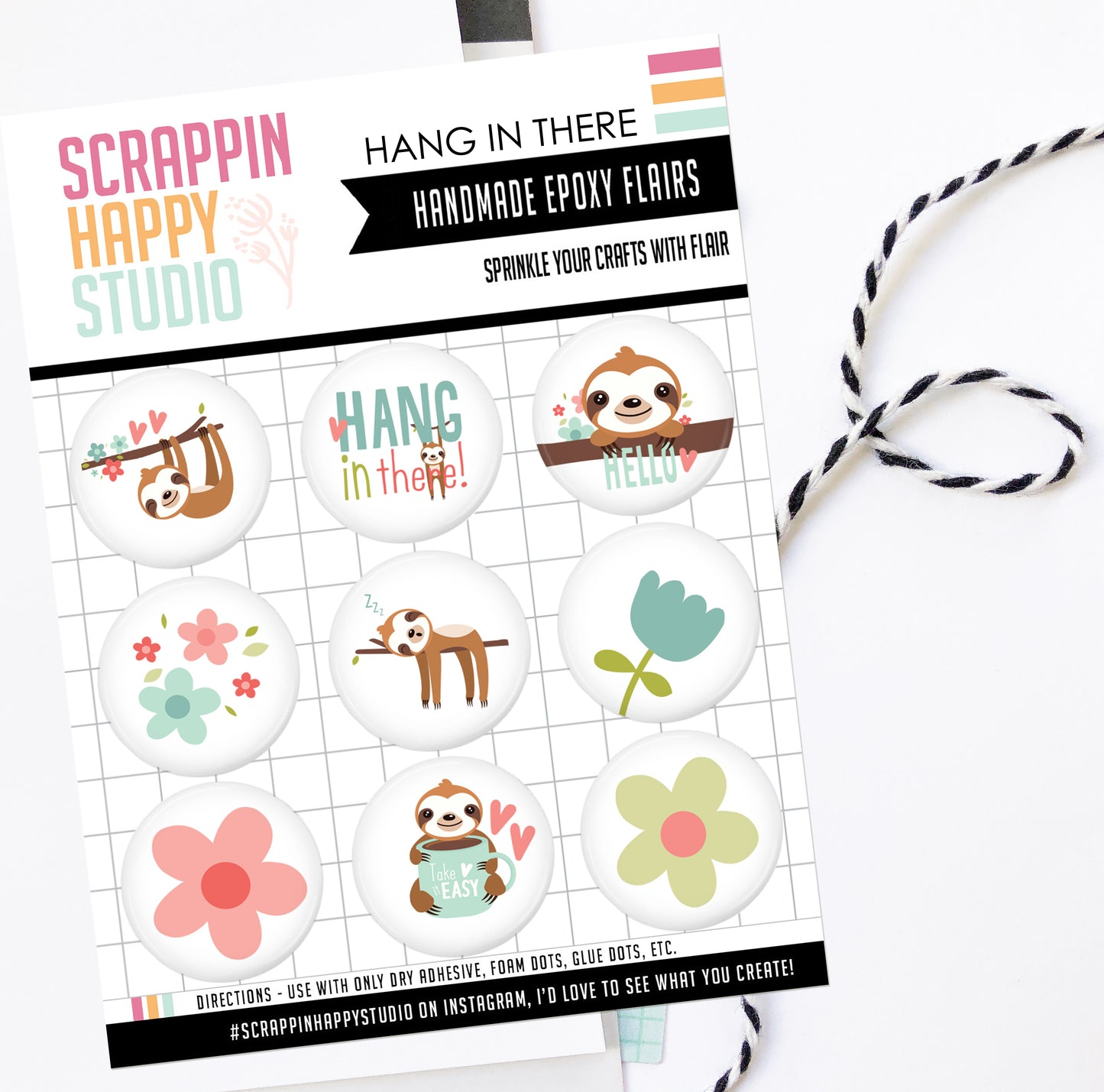 Hang In There Epoxy Flair