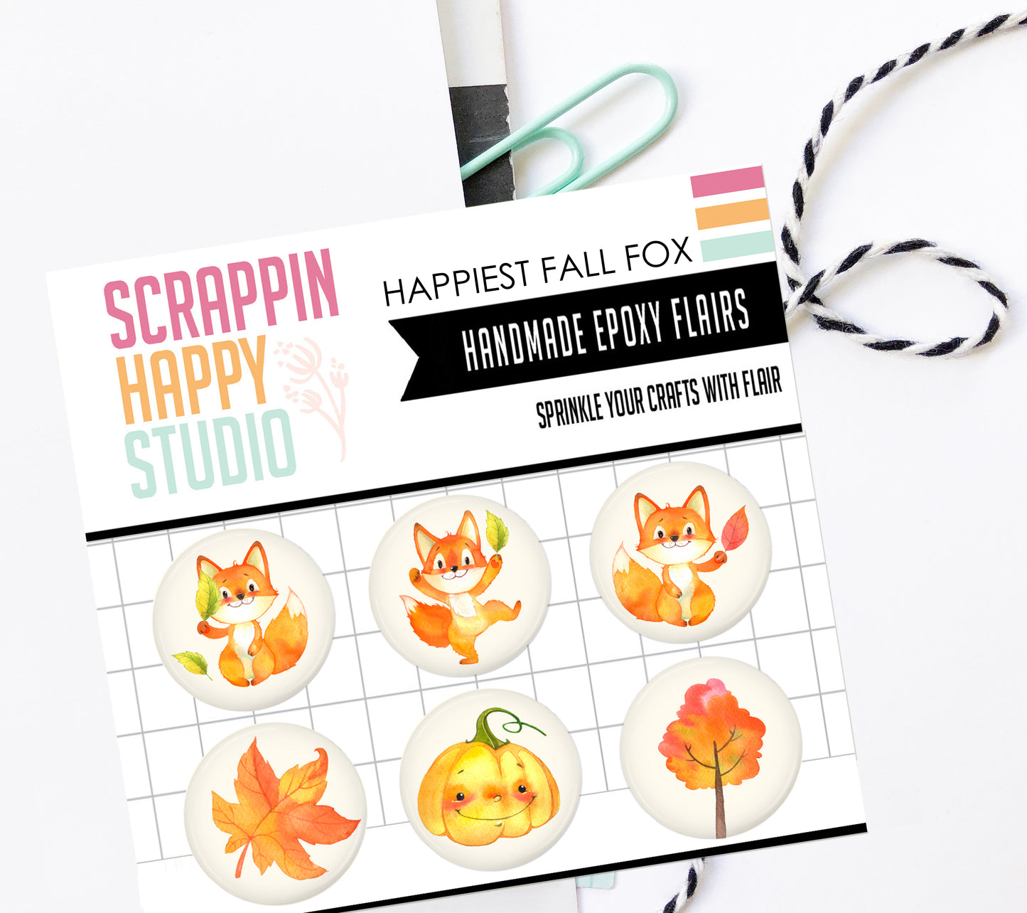 Happiest Fall Fox Epoxy Flair