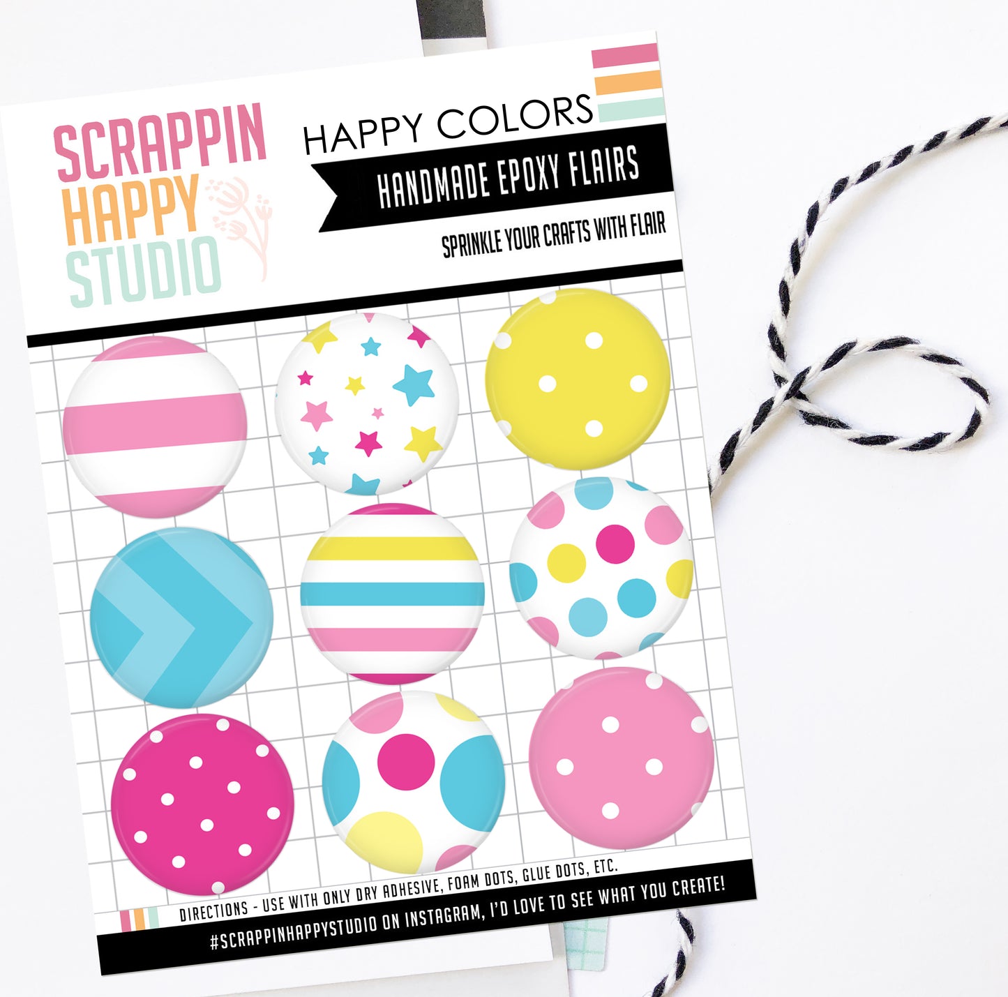 Happy Colors Polka Epoxy Flair