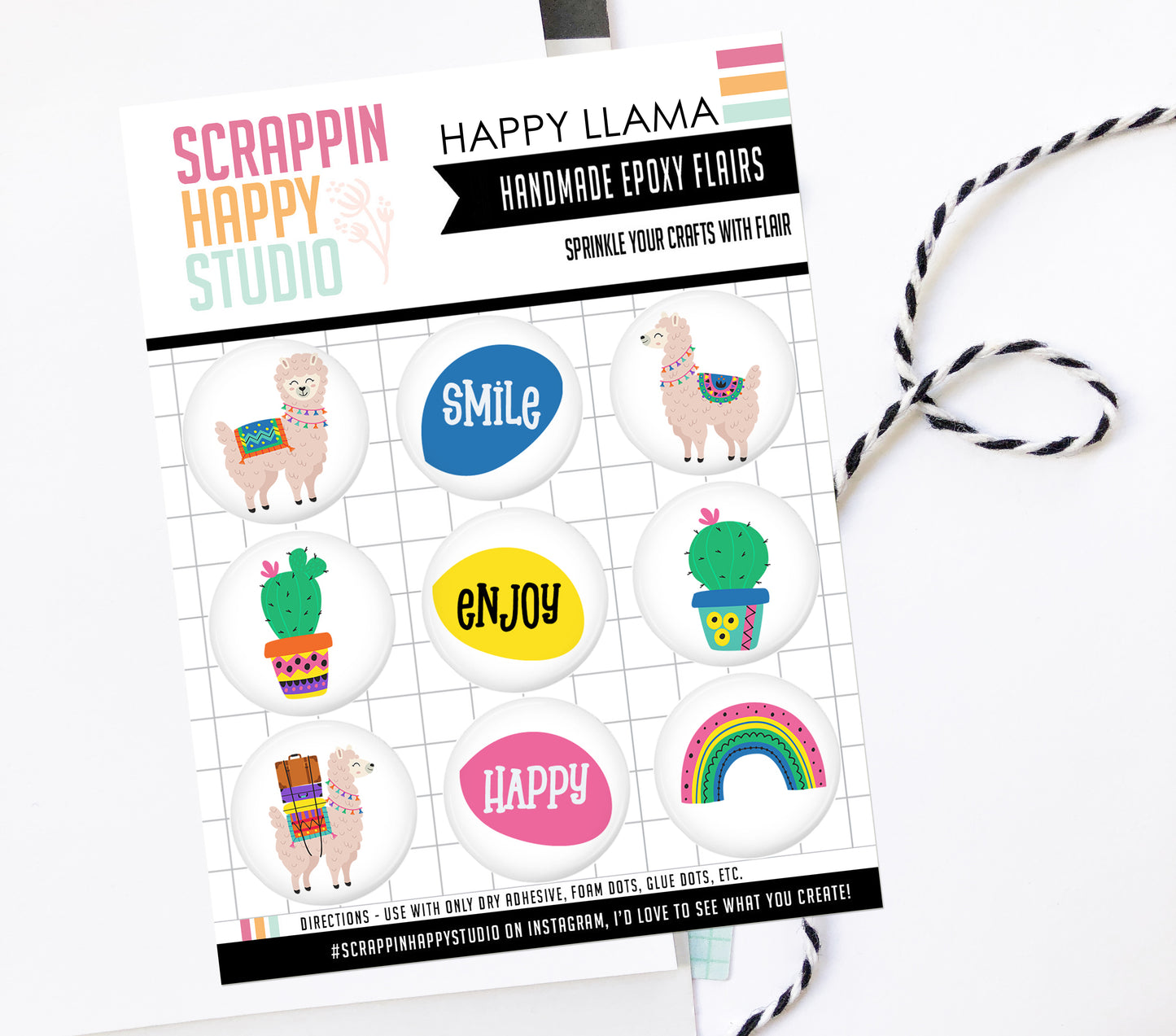 Happy Llama Epoxy Flair