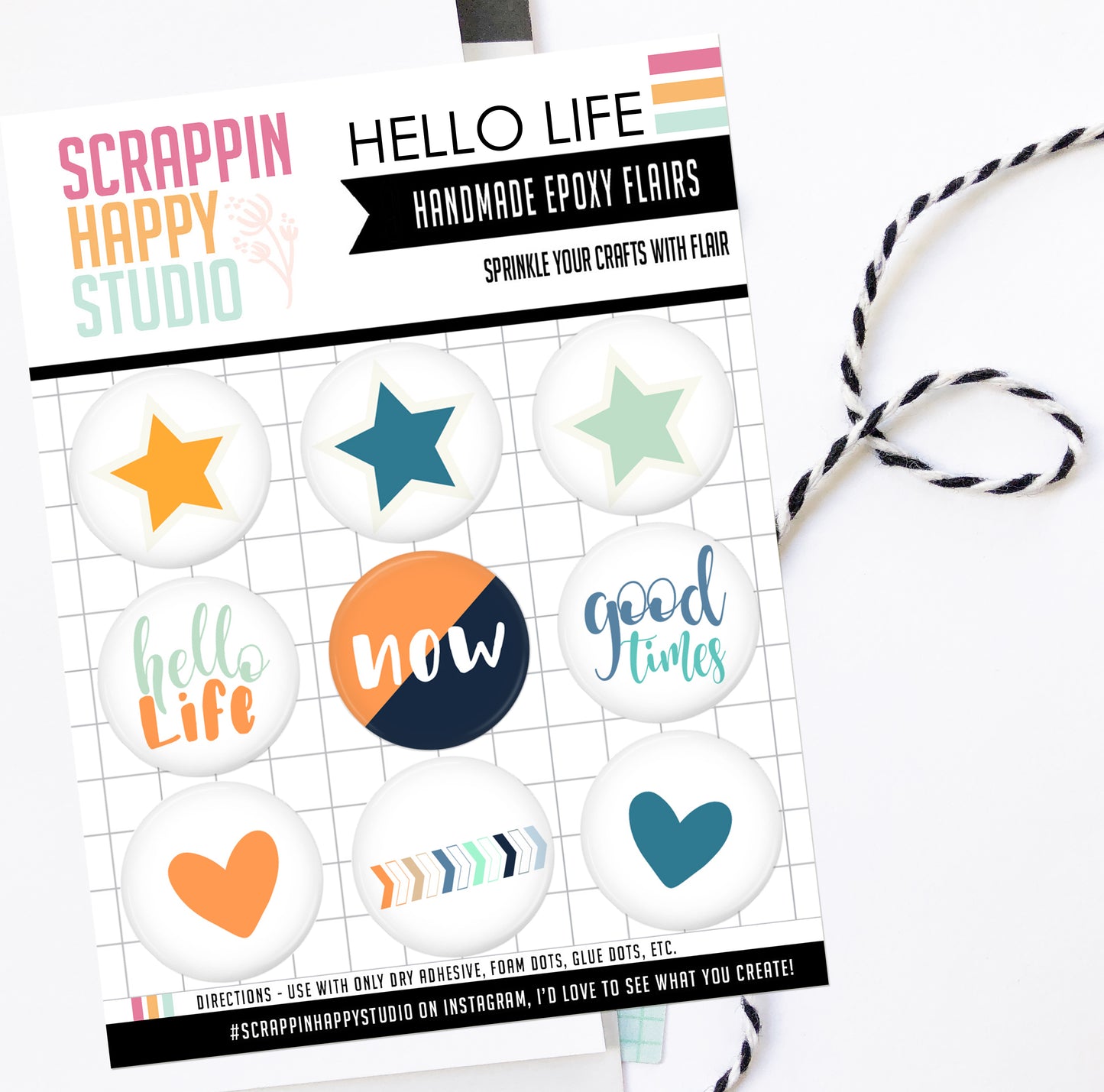 Hello Life Epoxy Flair
