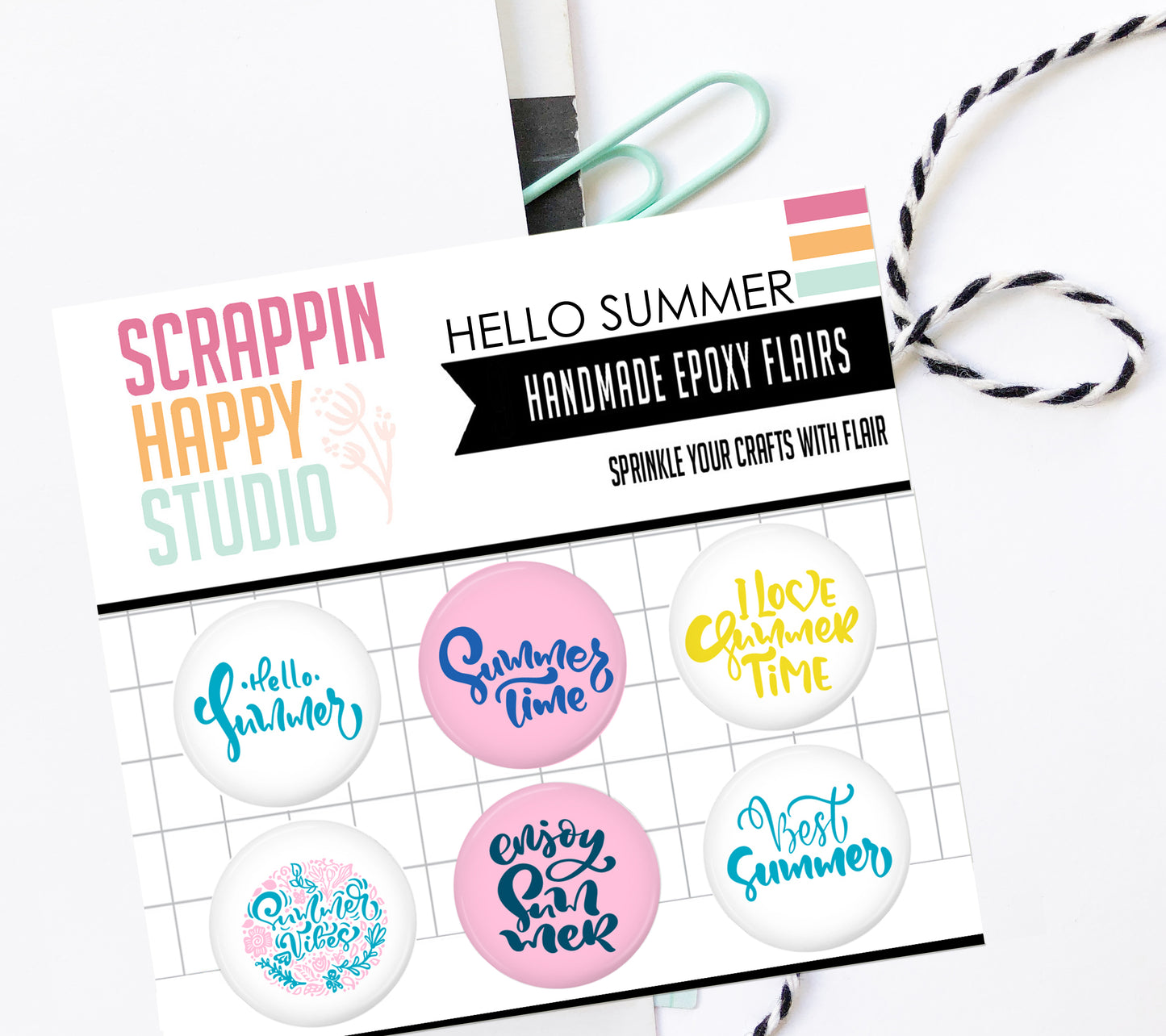 Hello Summer Epoxy Flair
