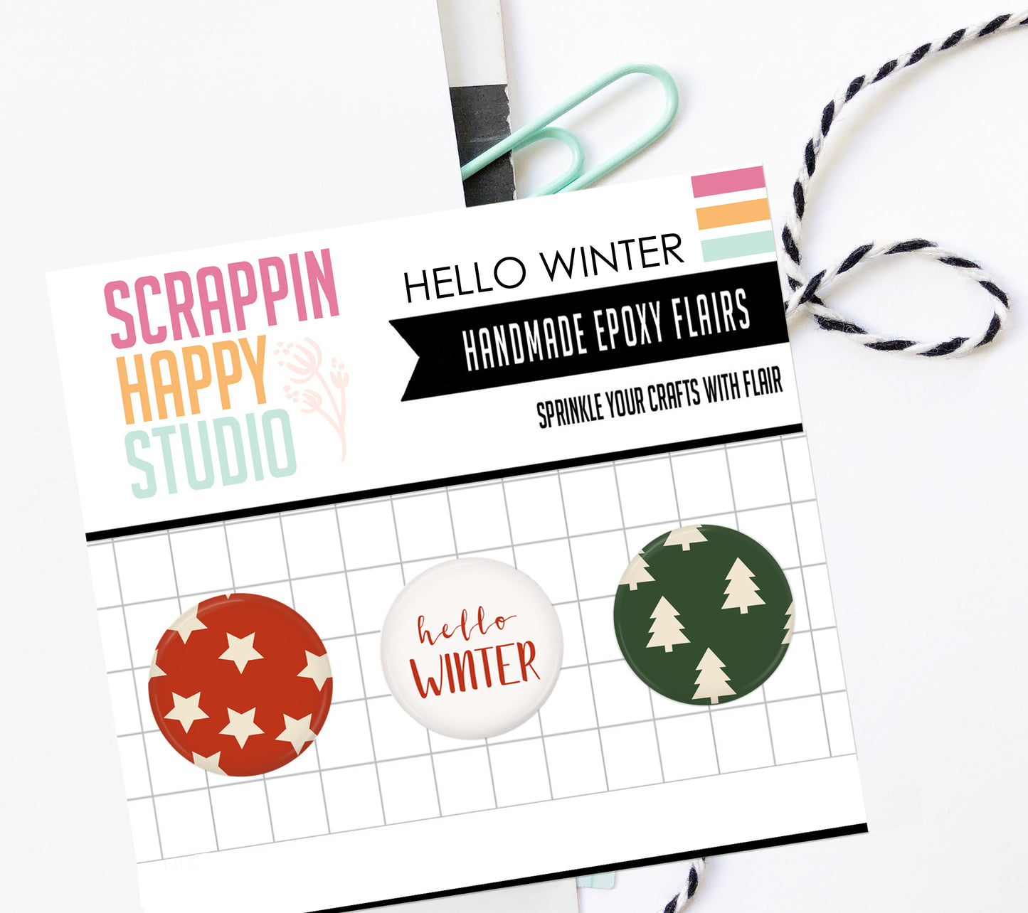 Hello Winter Epoxy Flair