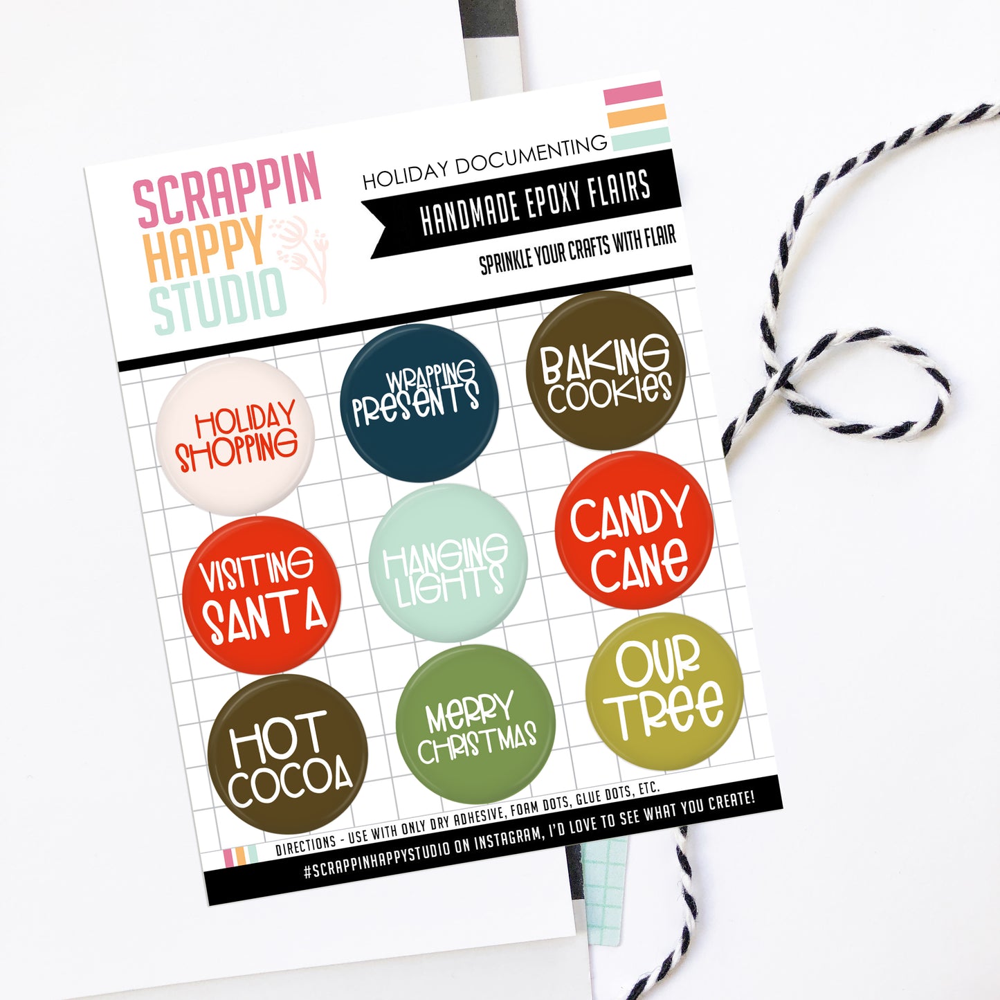 Holiday Documenting Words Epoxy Flair