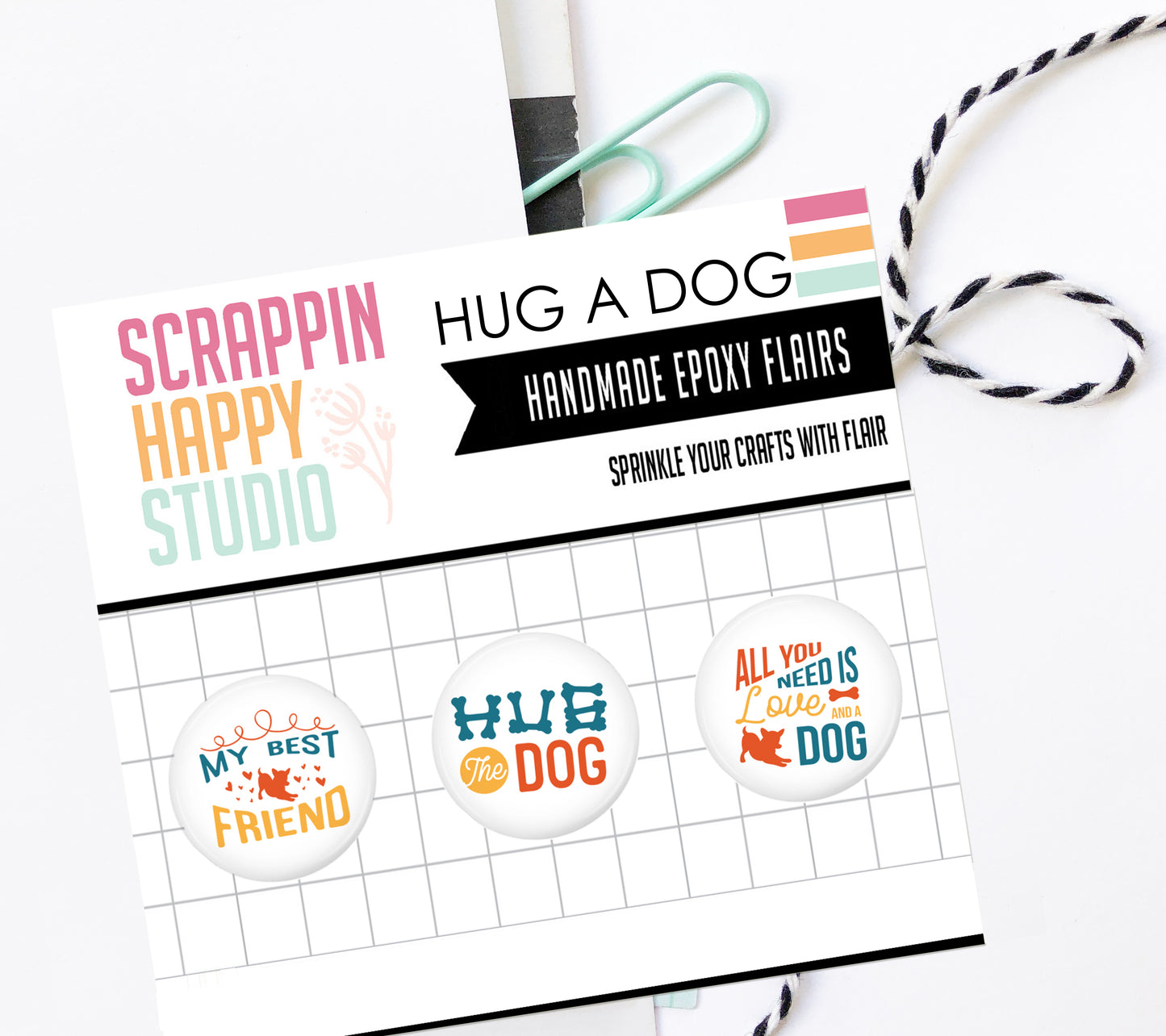 Hug A Dog Epoxy Flair