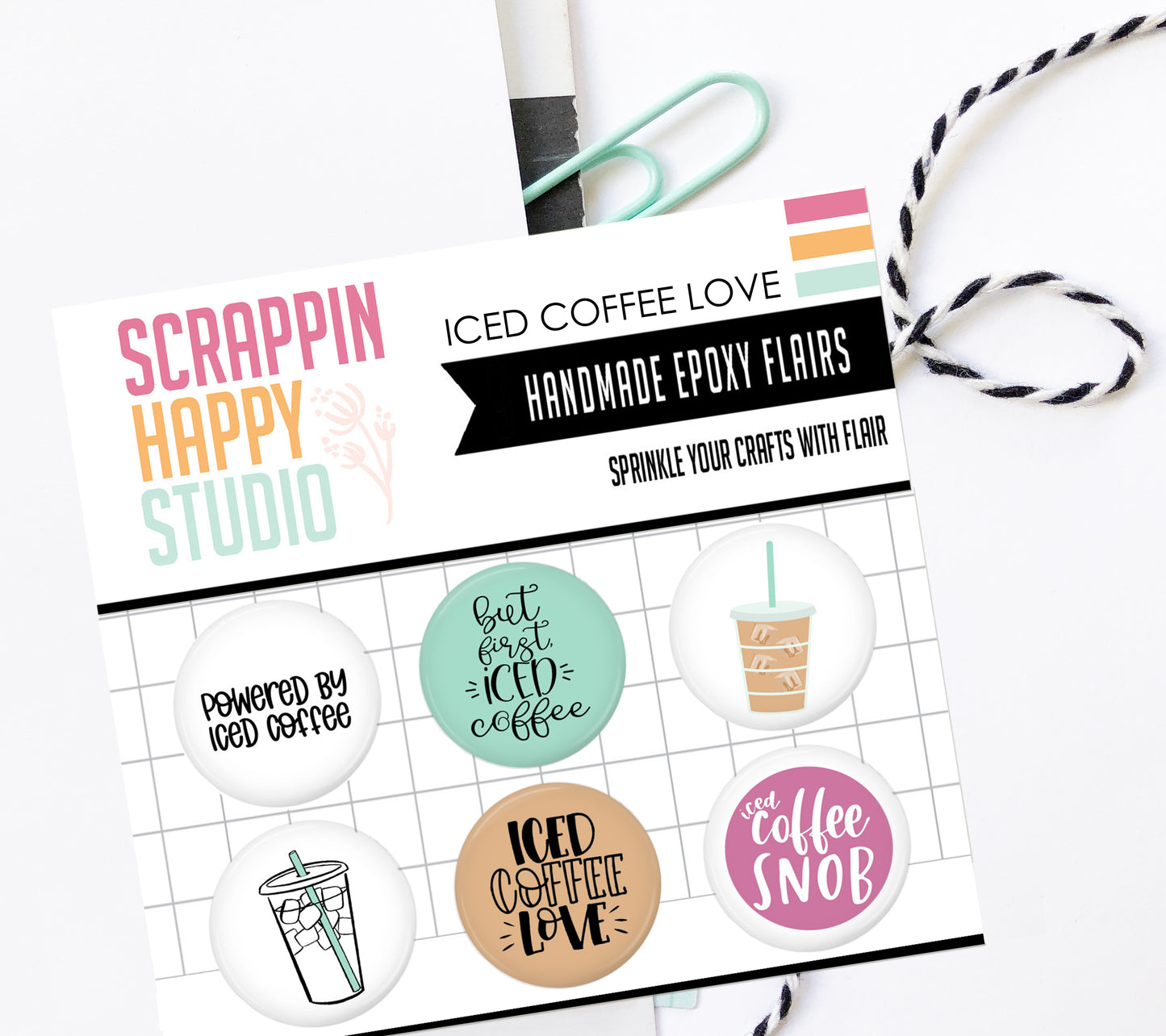 Iced Coffee Love Epoxy Flair