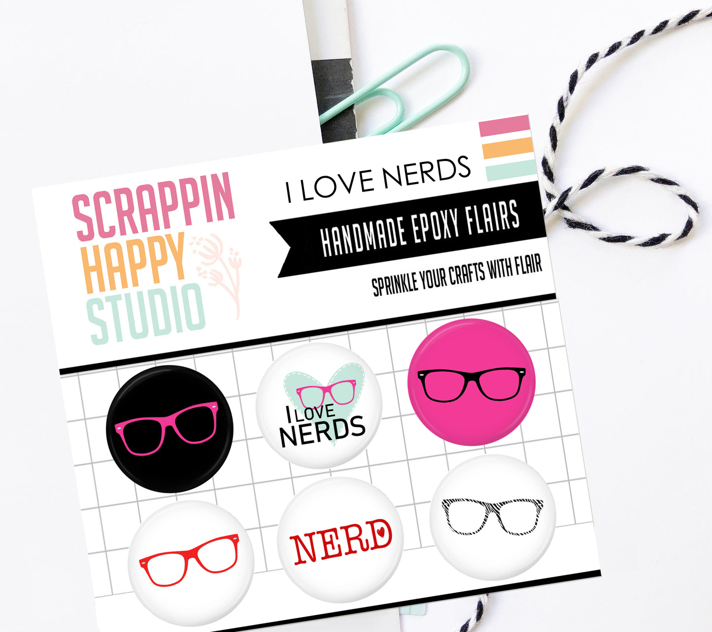 I Love Nerds Epoxy Flair