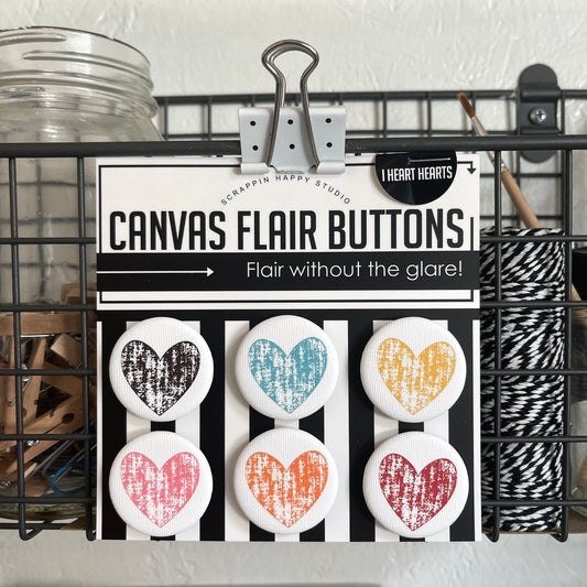 I heart Hearts Canvas Flair