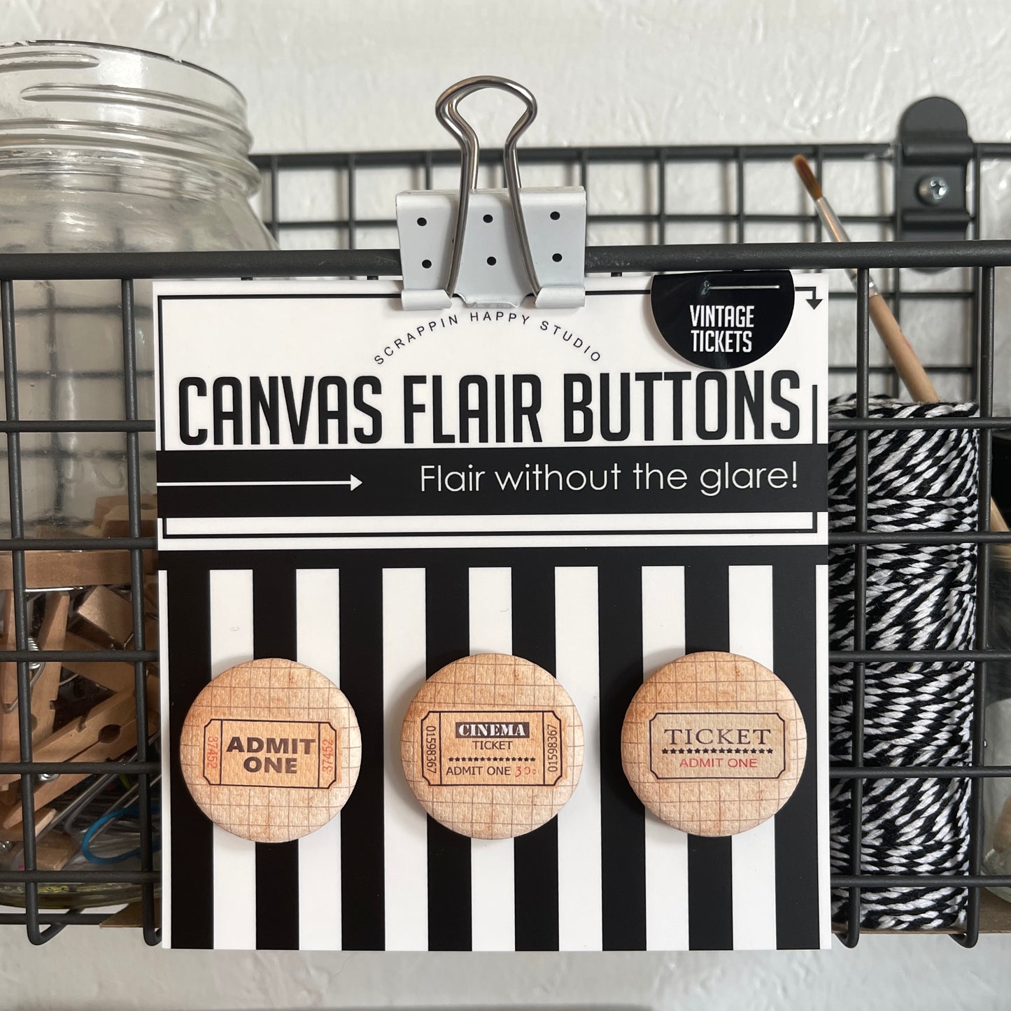 Vintage Tickets Canvas Flair