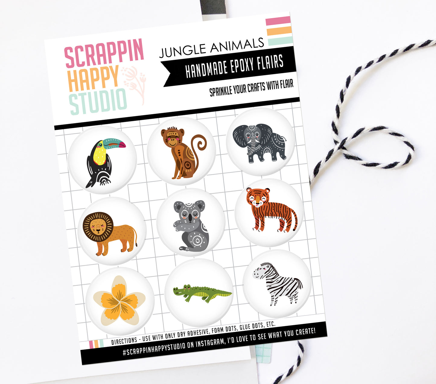 Jungle Animals Epoxy Flair
