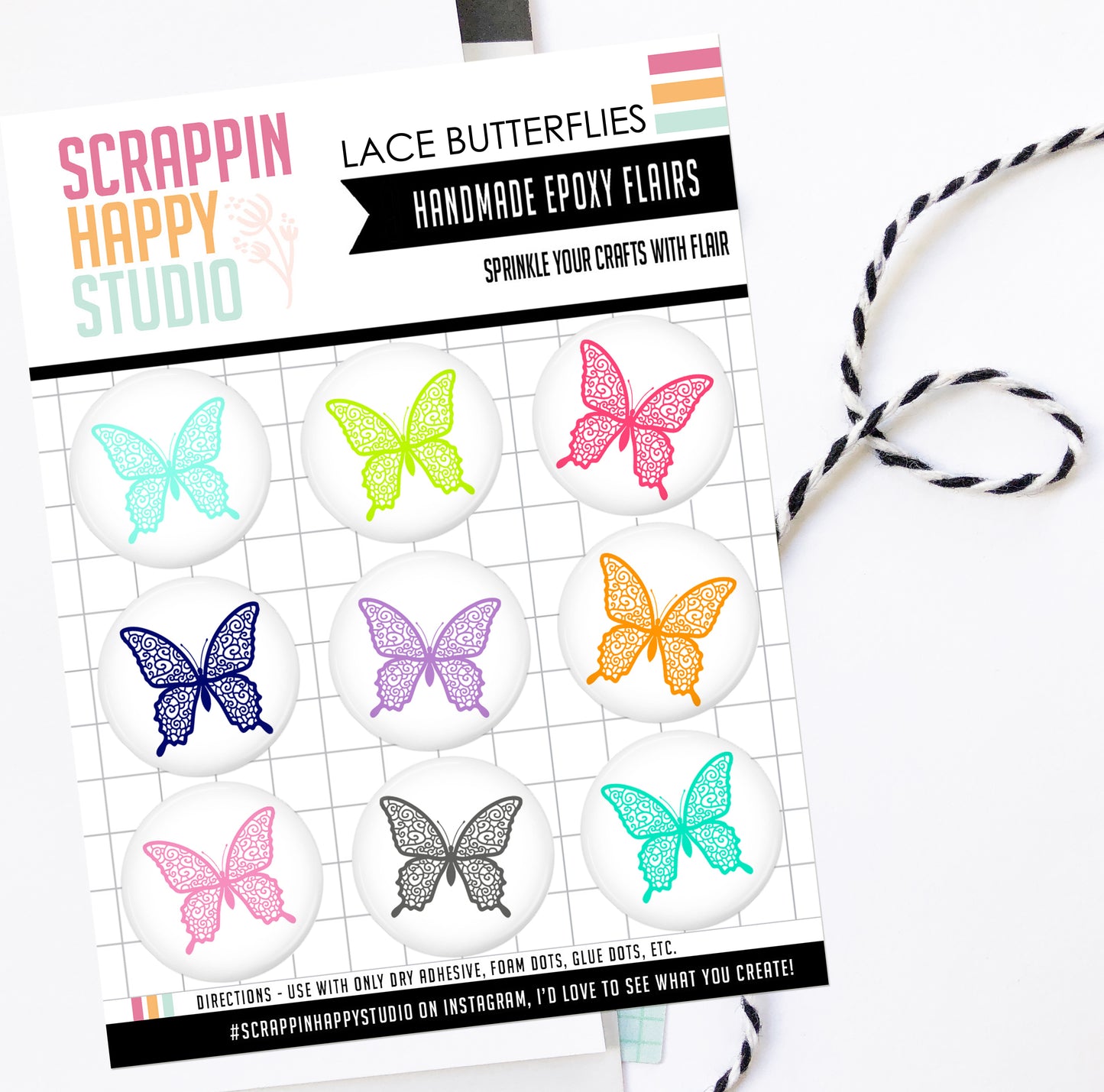 Lace Butterflies Epoxy Flair