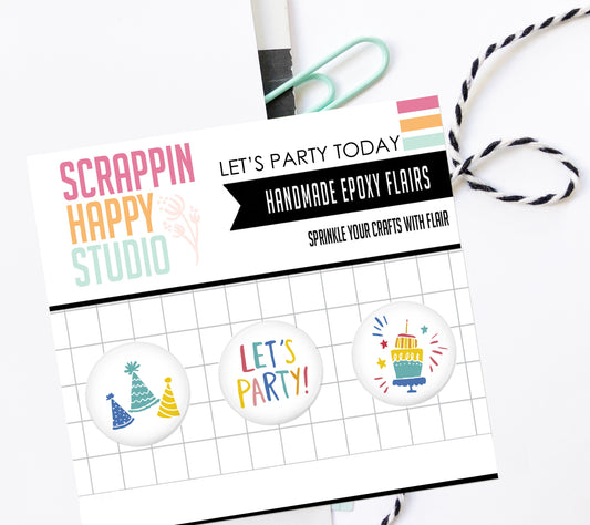 Let's Party Epoxy Flair