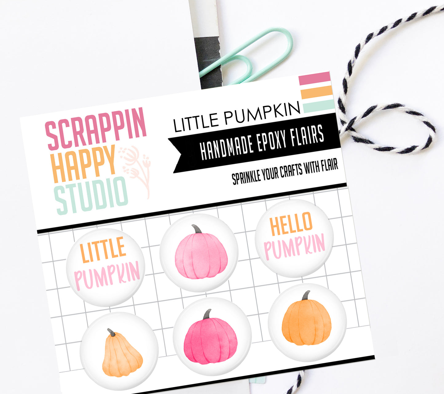 Little Pumpkin Epoxy Flair