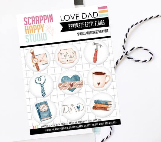 We Love Dad Epoxy Flair