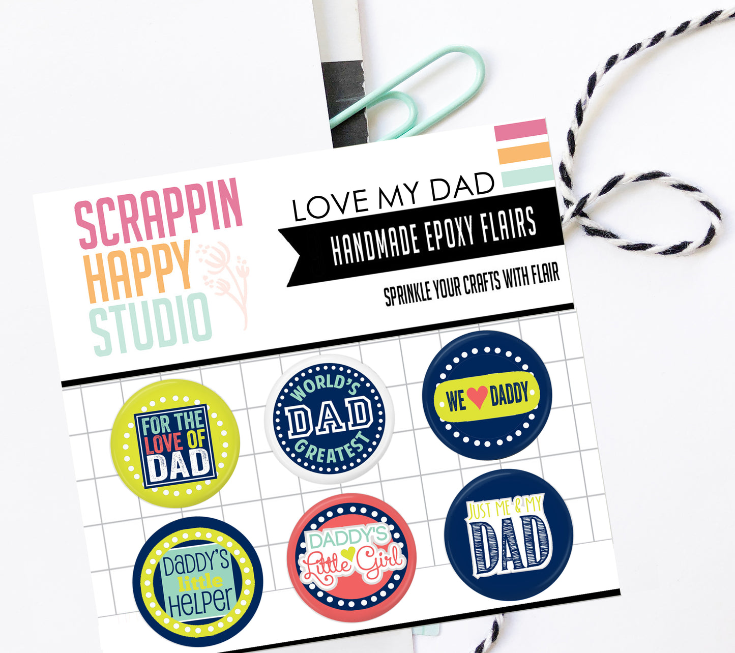 We Love Dad Epoxy Flair