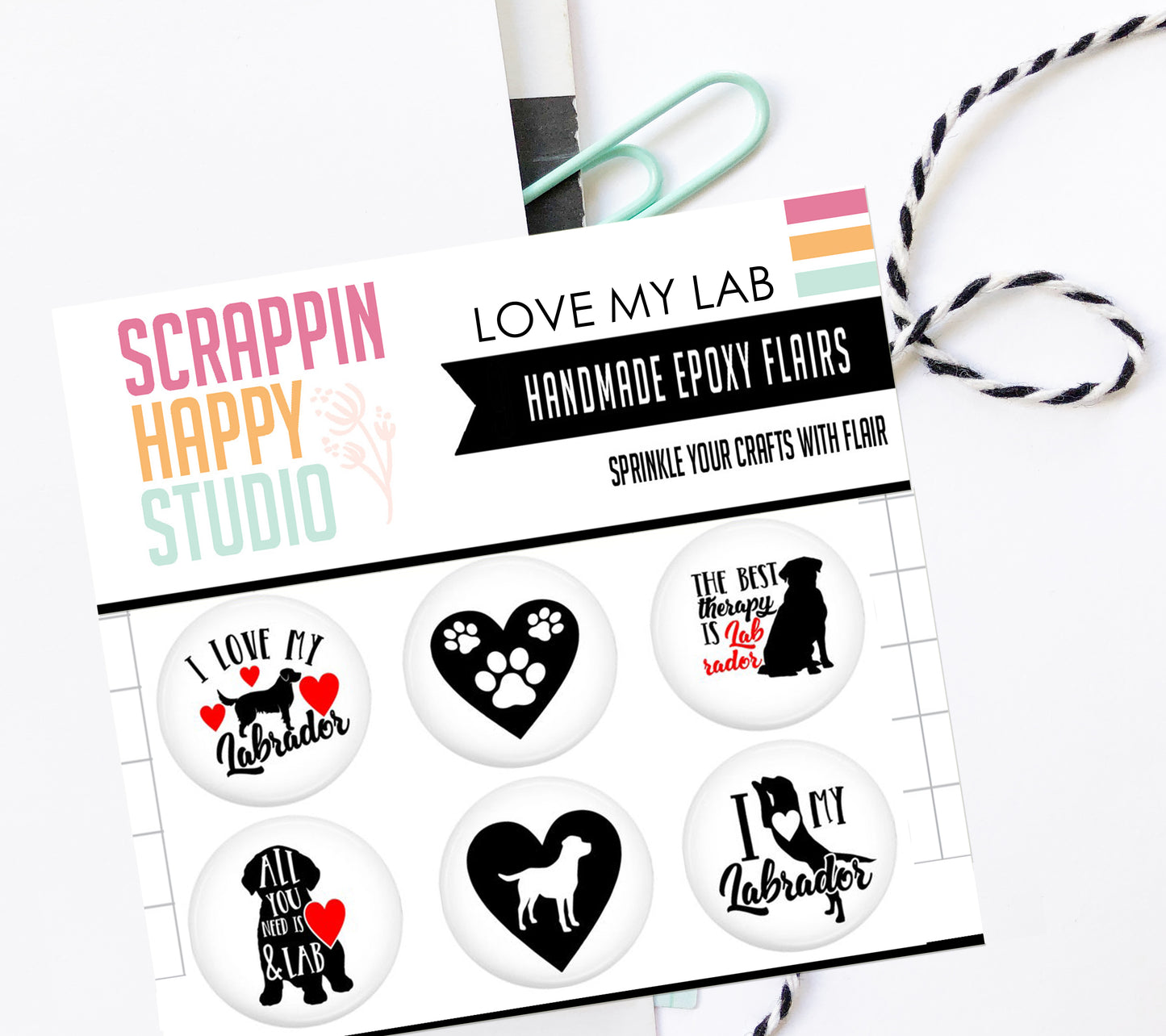 Love My Labrador Epoxy Flair