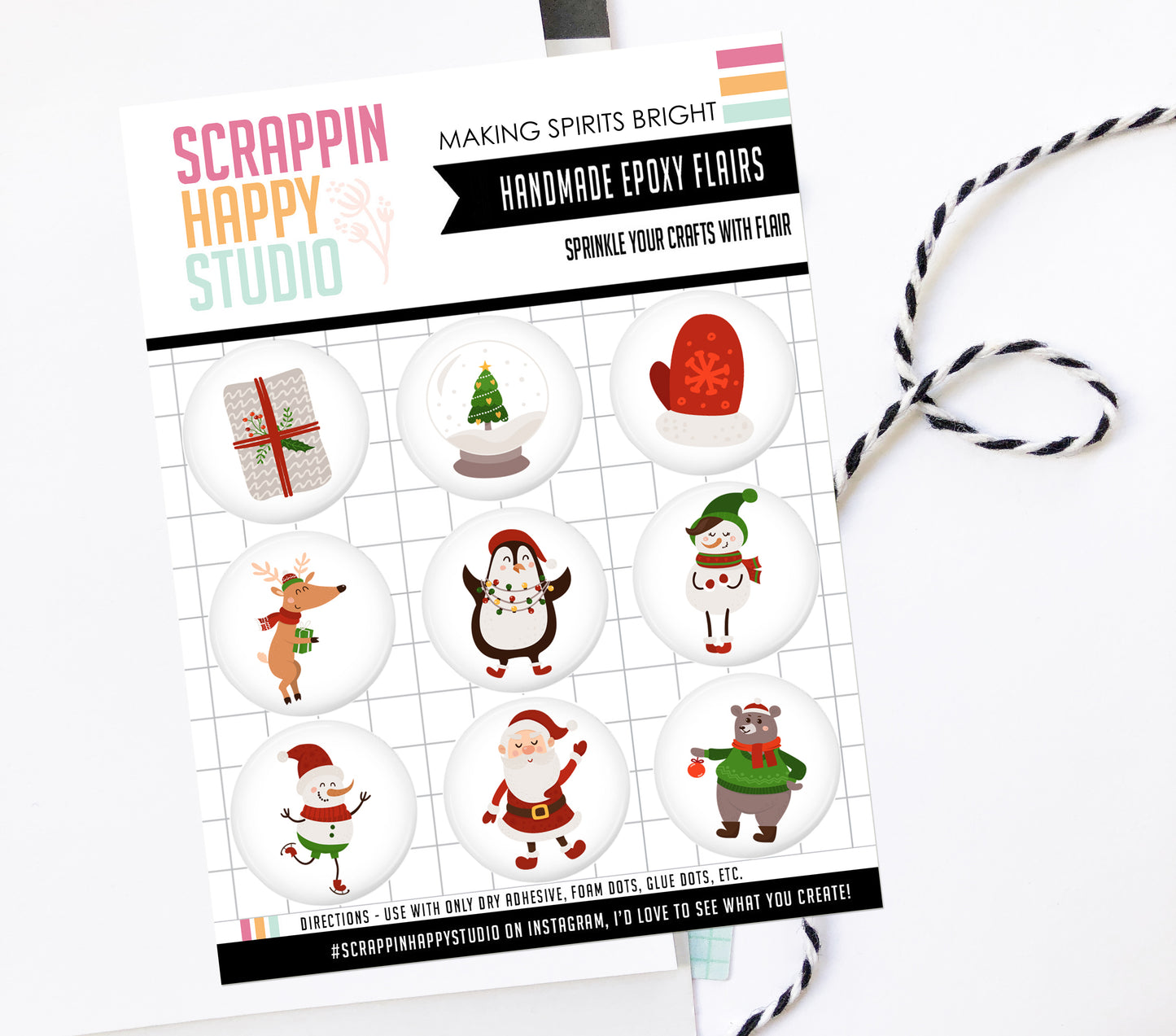 Making Spirits Bright Epoxy Flair