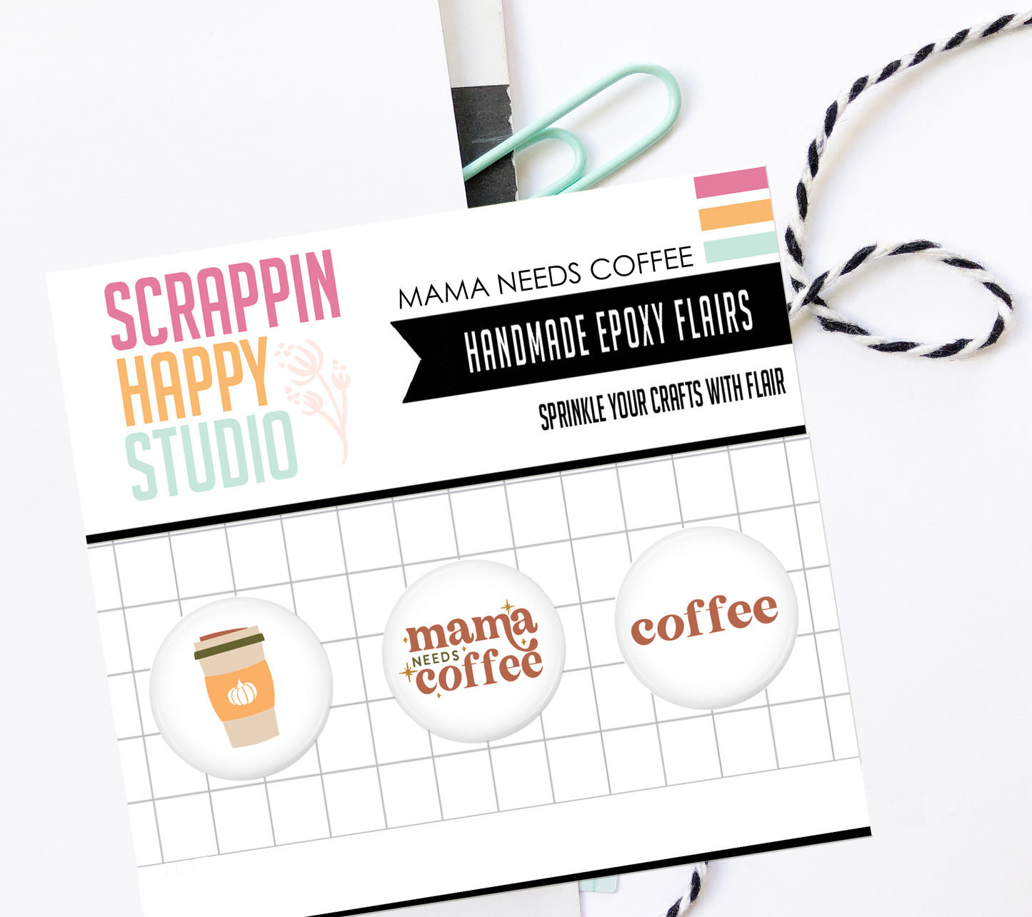 Mamma Needs Coffee Epoxy Flair