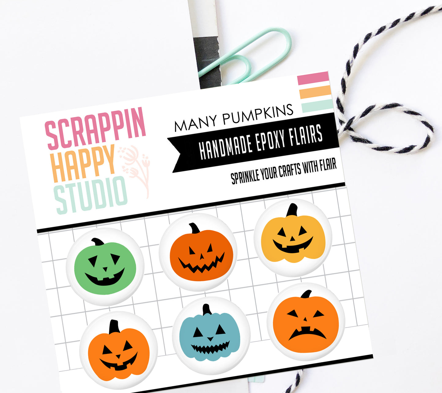 Many Pumpkins Epoxy Flair
