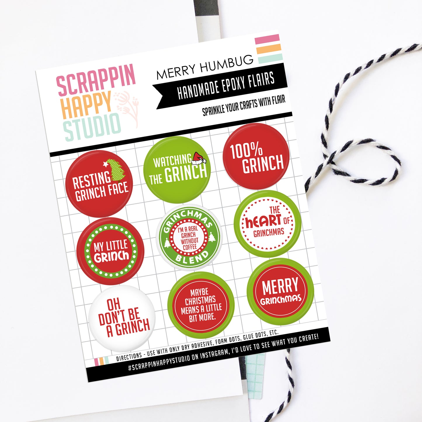 Merry Humbug Epoxy Flair