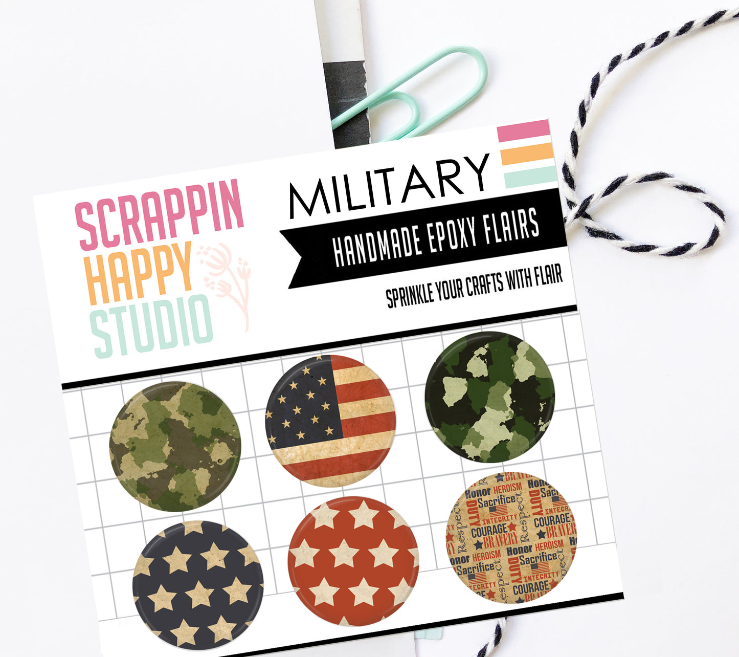 Military USA Epoxy Flair