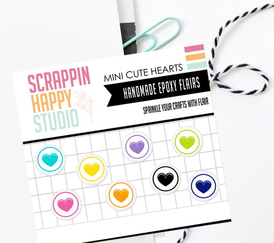 Mini Cute Hearts Epoxy Flair