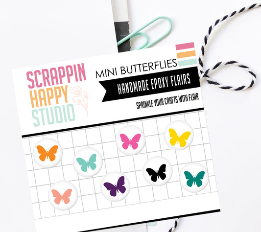 Mini Bright Butterflies Epoxy Flair