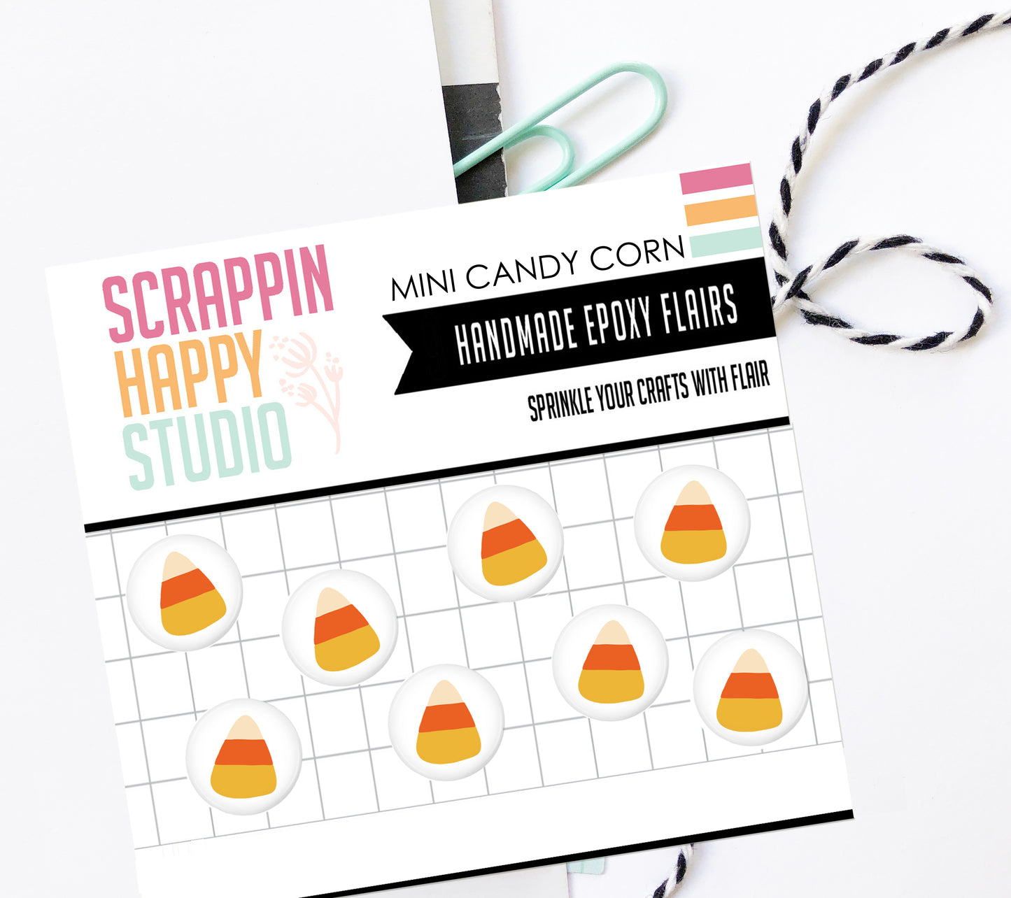 Mini Candy Corn Epoxy Flair