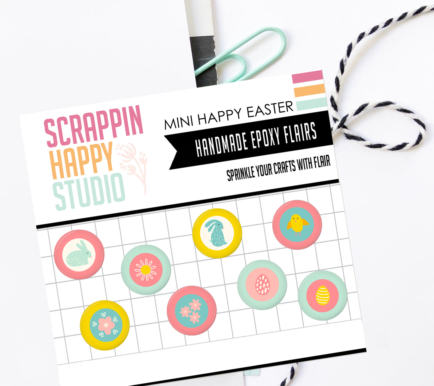 Mini Happy Easter Epoxy Flair