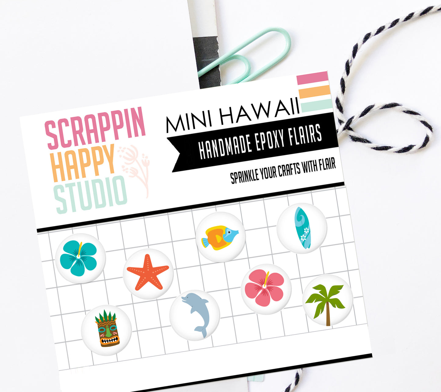 Mini Hawaii Friends Epoxy Flair