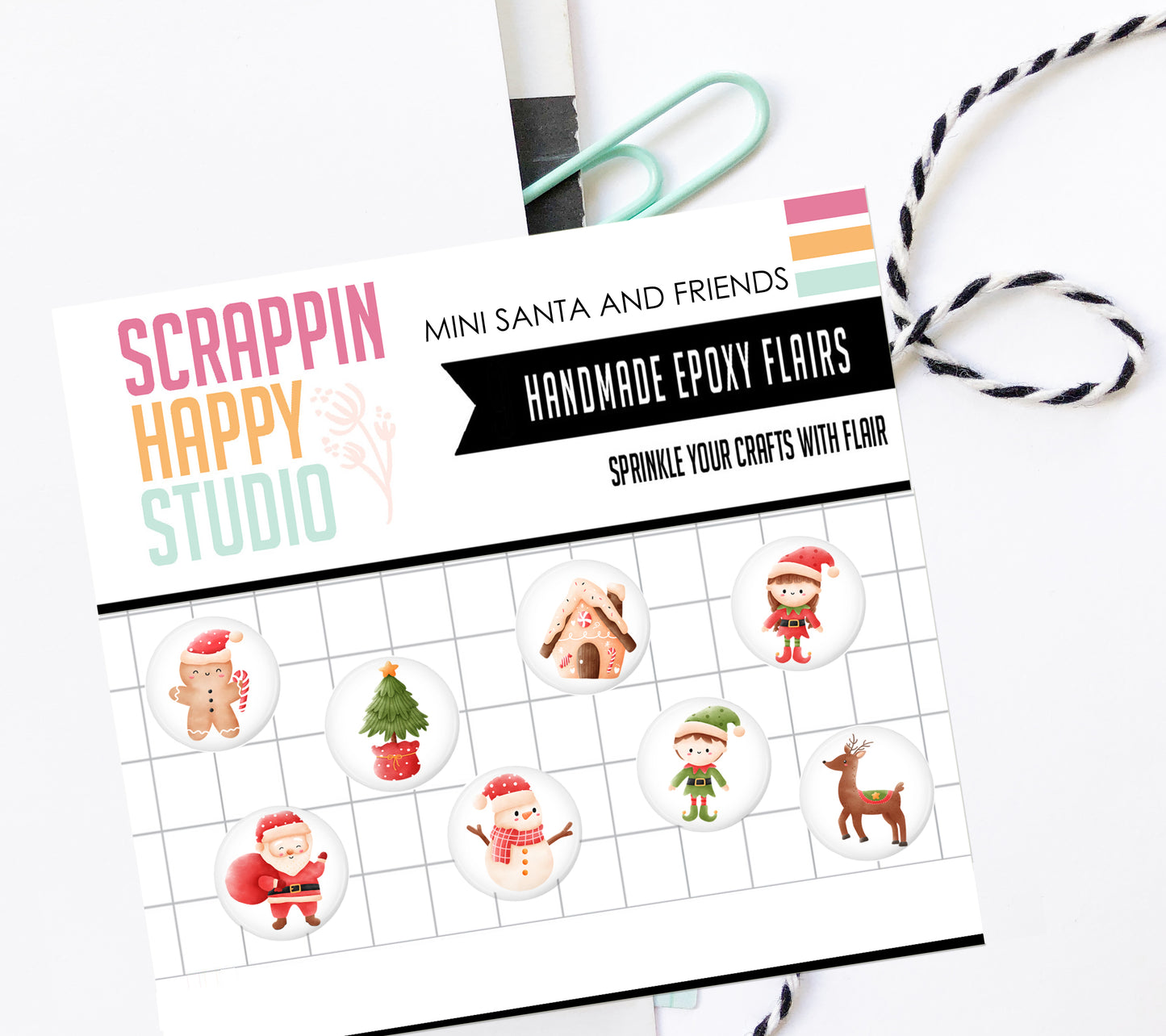 Mini Santa And Friends Epoxy Flair