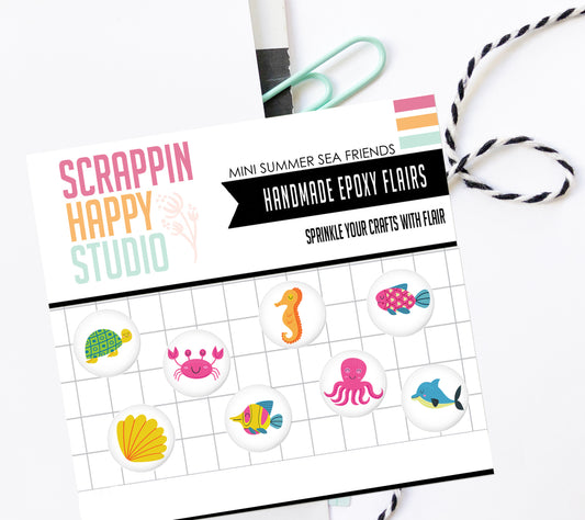 Mini Summer Sea Friends Epoxy Flair
