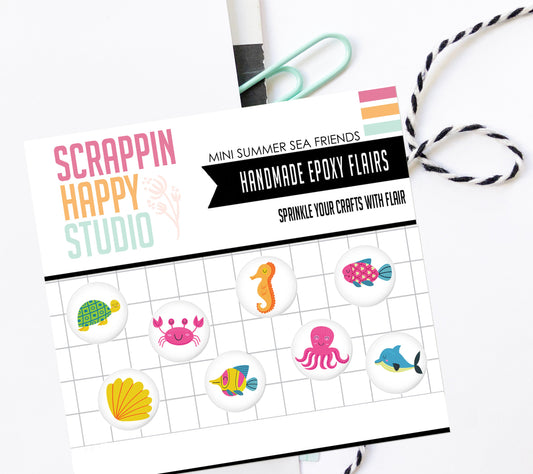 Mini Summer Sea Friends Epoxy Flair