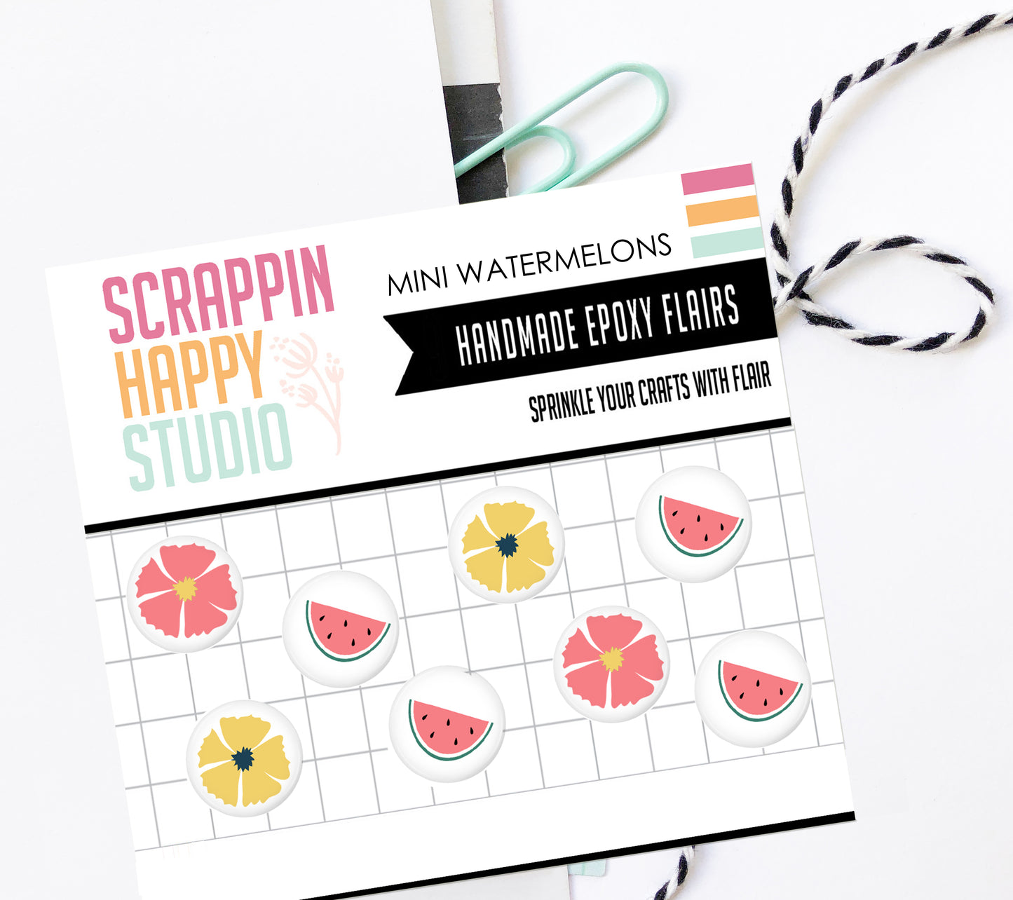 Mini Watermelon Epoxy Flair