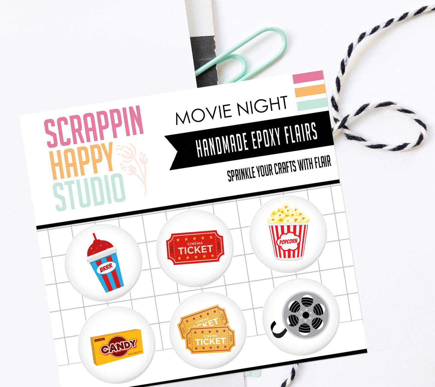Movie Night Epoxy Flair