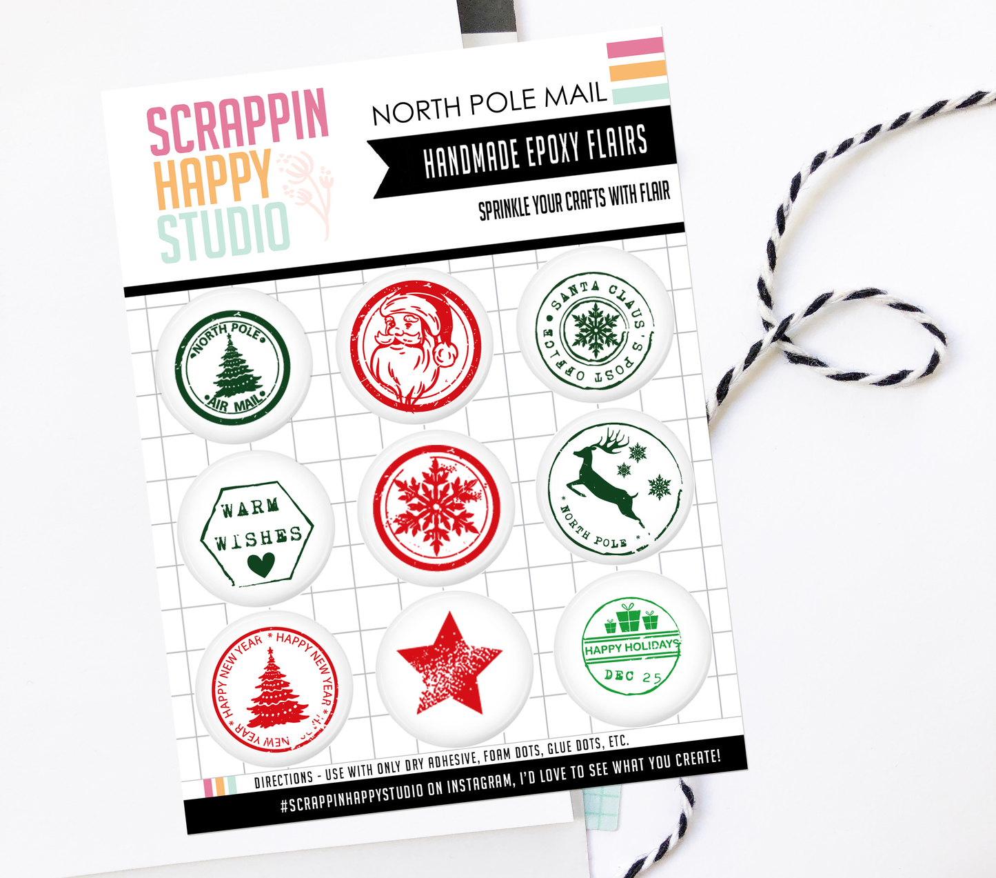 North Pole Mail Epoxy Flair