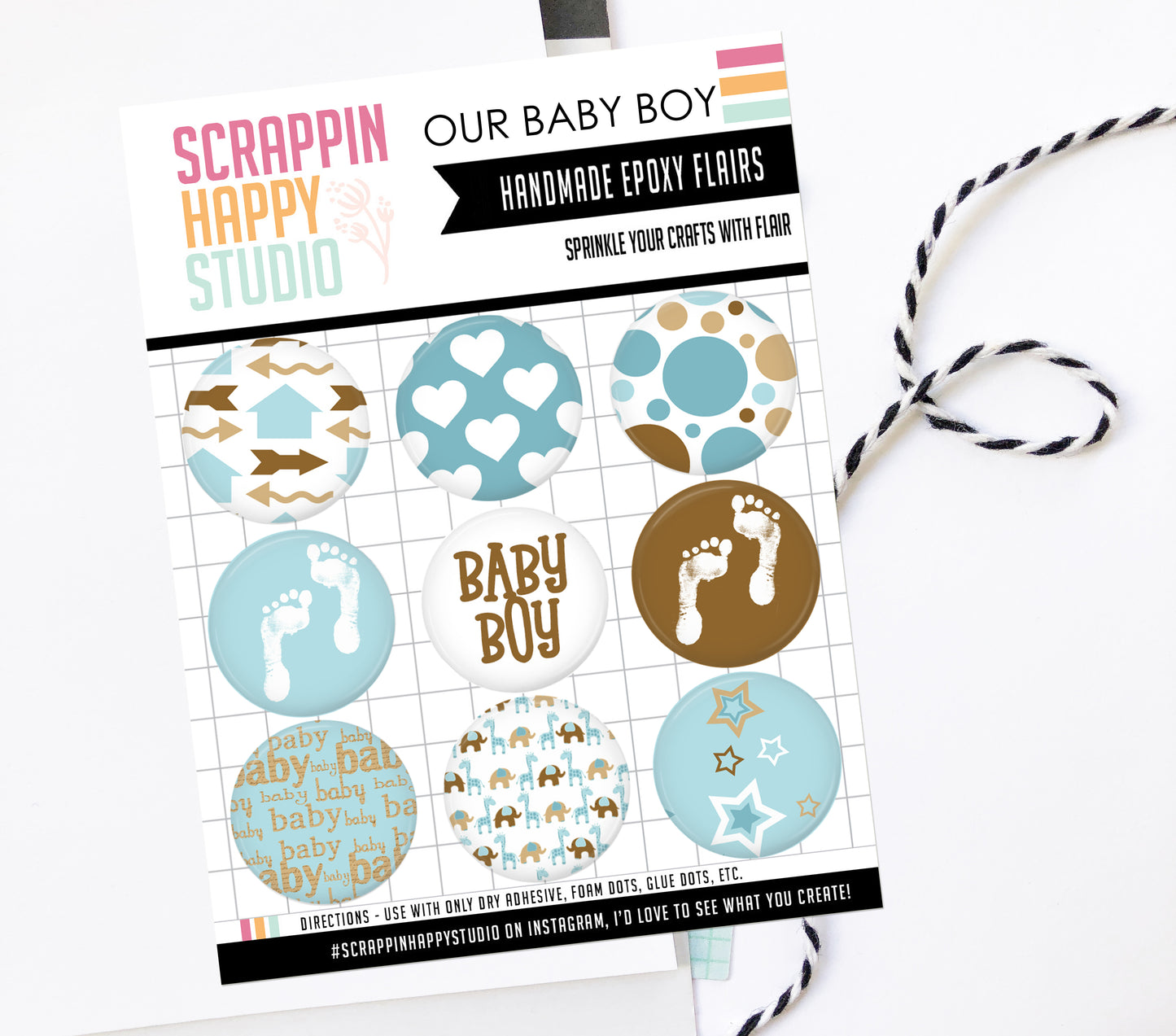 Our Baby Boy Epoxy Flair