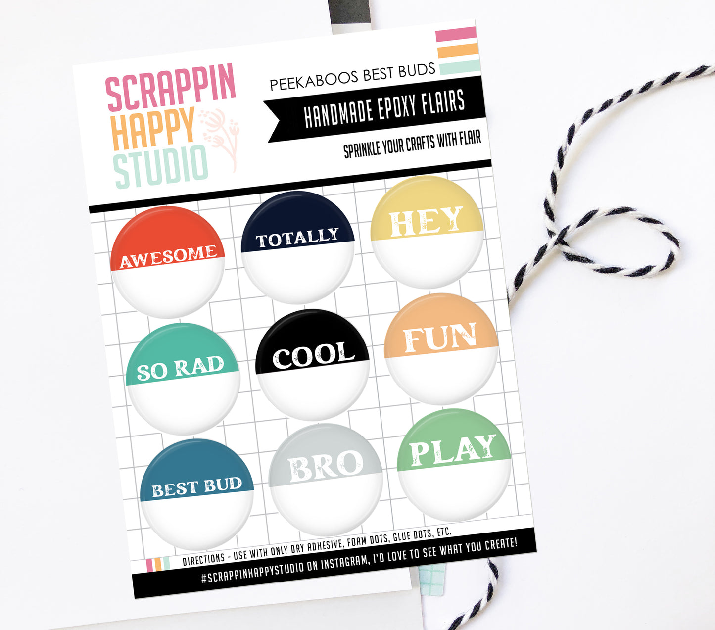 Peekaboo Best Buds Epoxy Flair