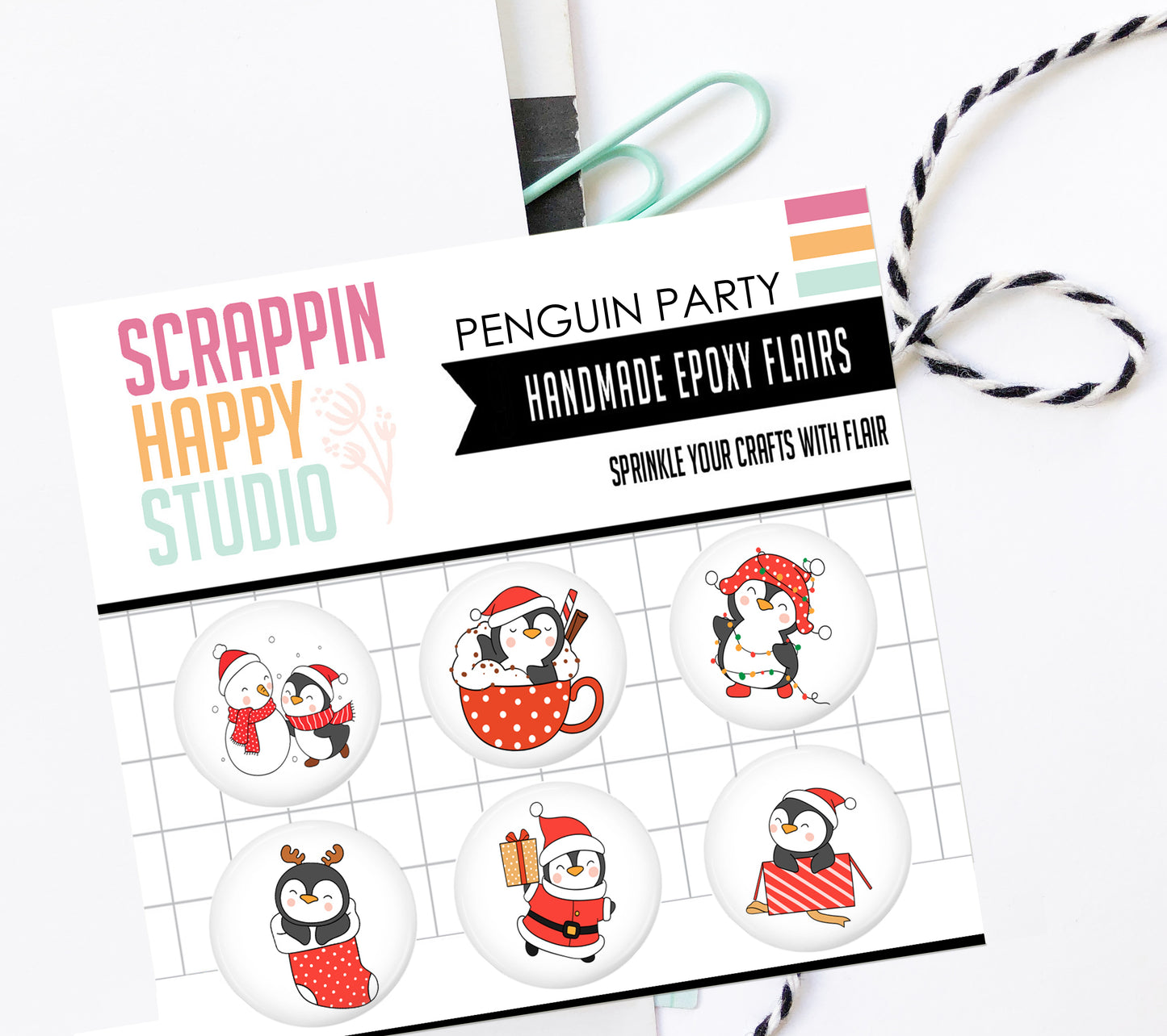 Penguin Party Epoxy Flair