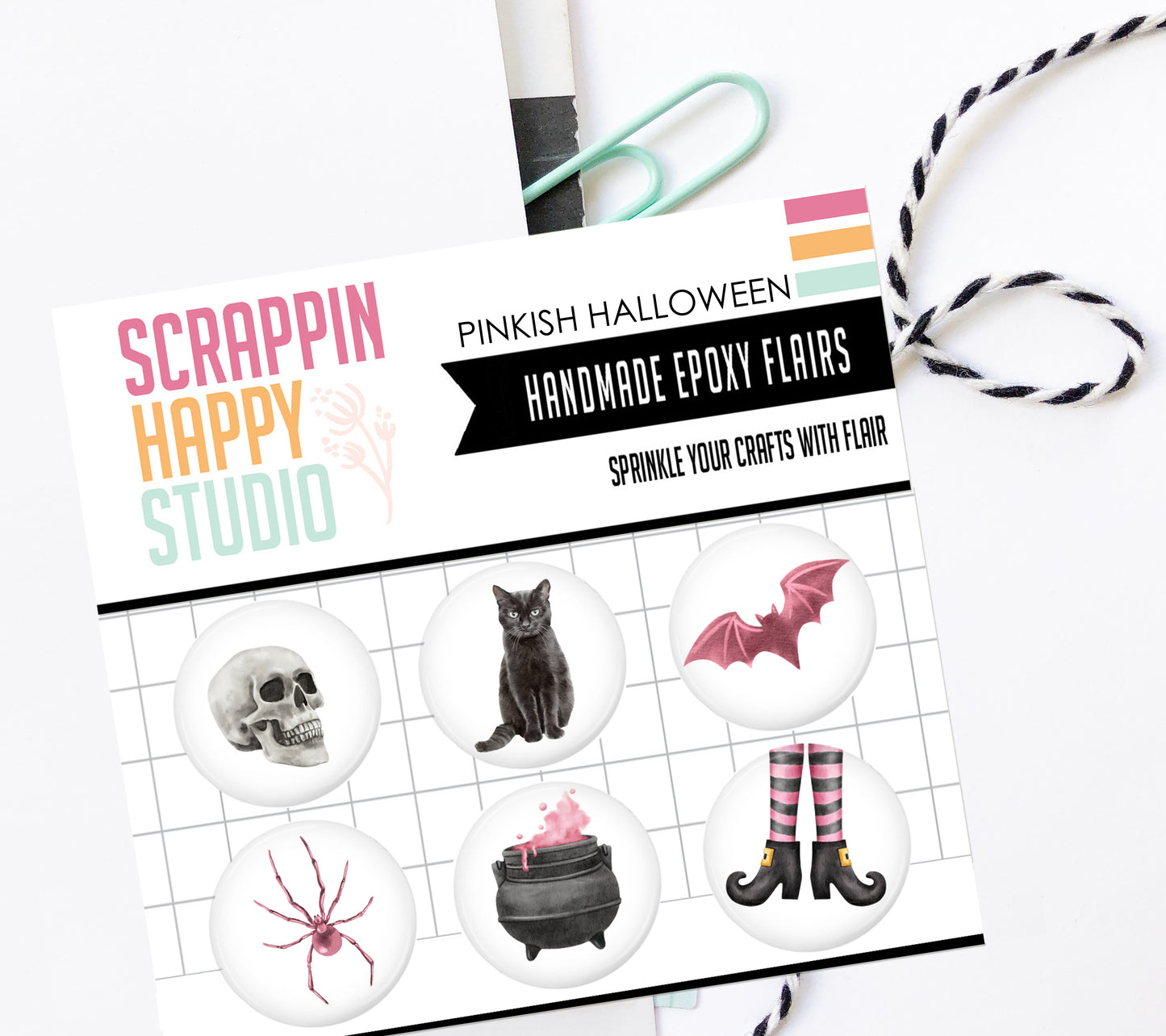 Pinkish Halloween Epoxy Flair