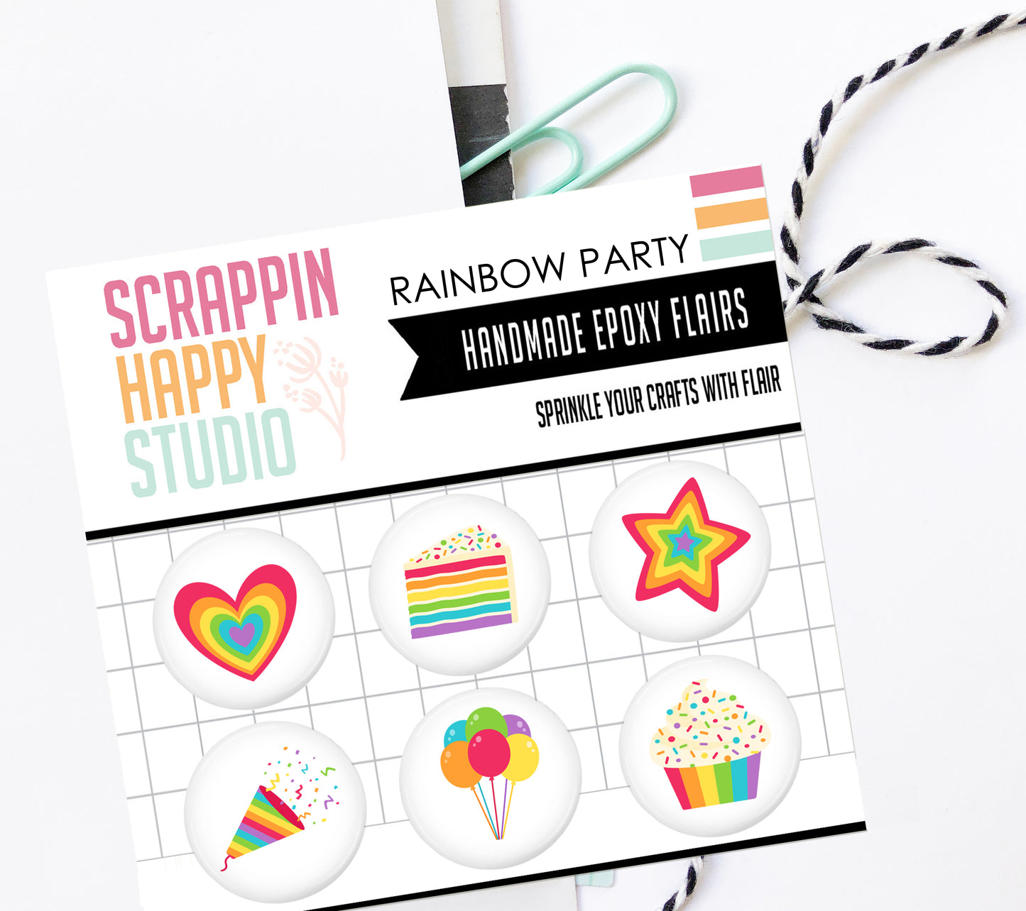 Rainbow Party Epoxy Flair