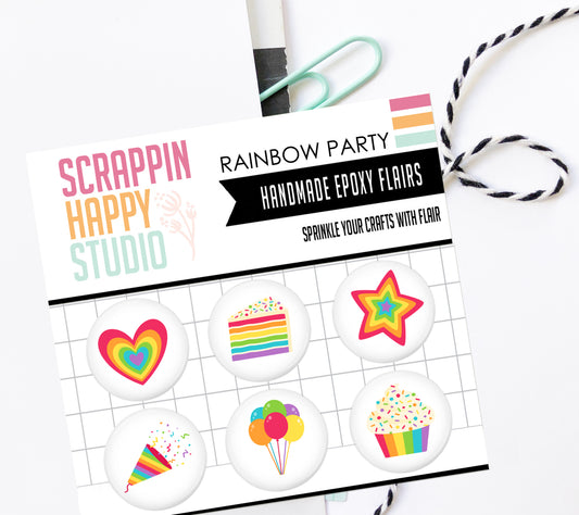 Rainbow Party Epoxy Flair