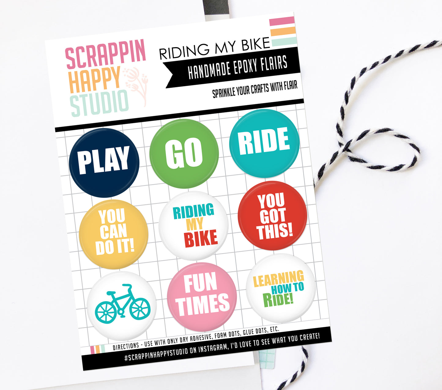 Riding My Bike Epoxy Flair