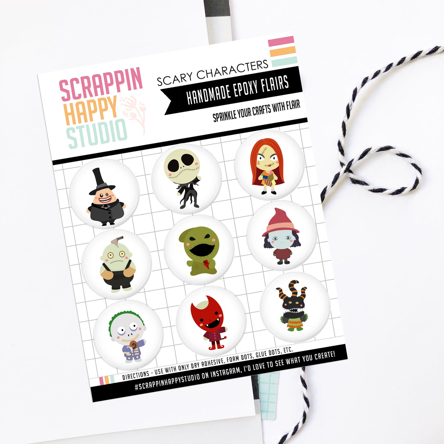 Scary Characters Epoxy Flair