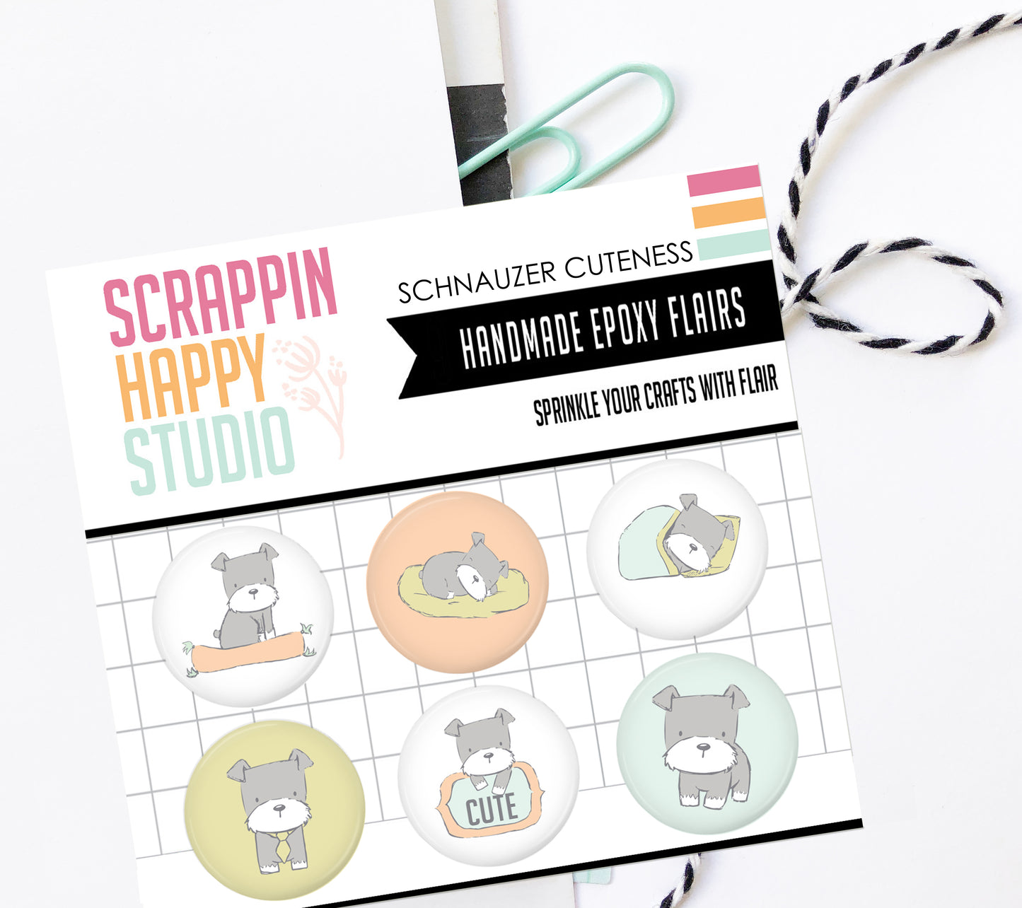 Schnauzer Cuteness Epoxy Flair