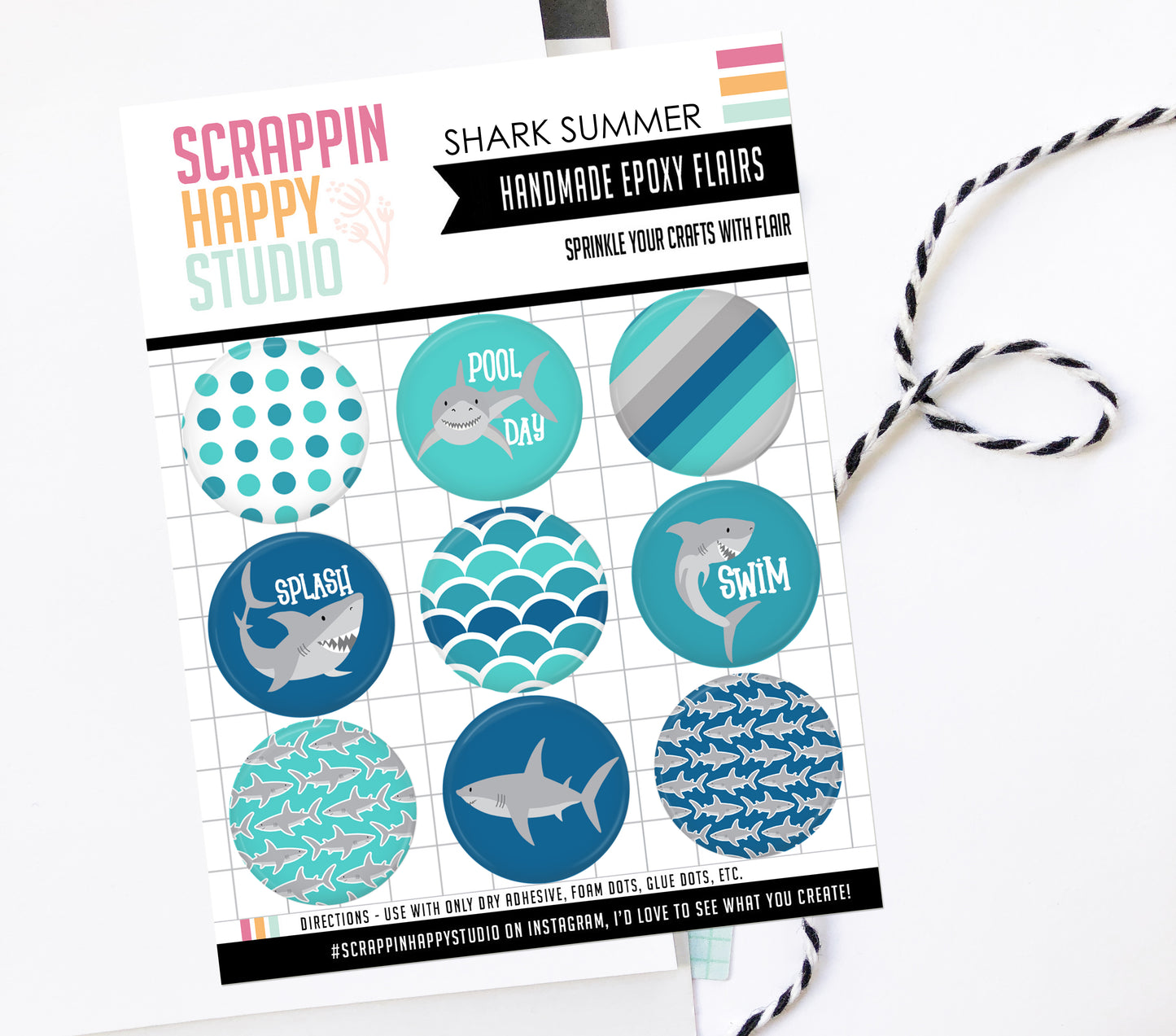 Shark Summer Epoxy Flair