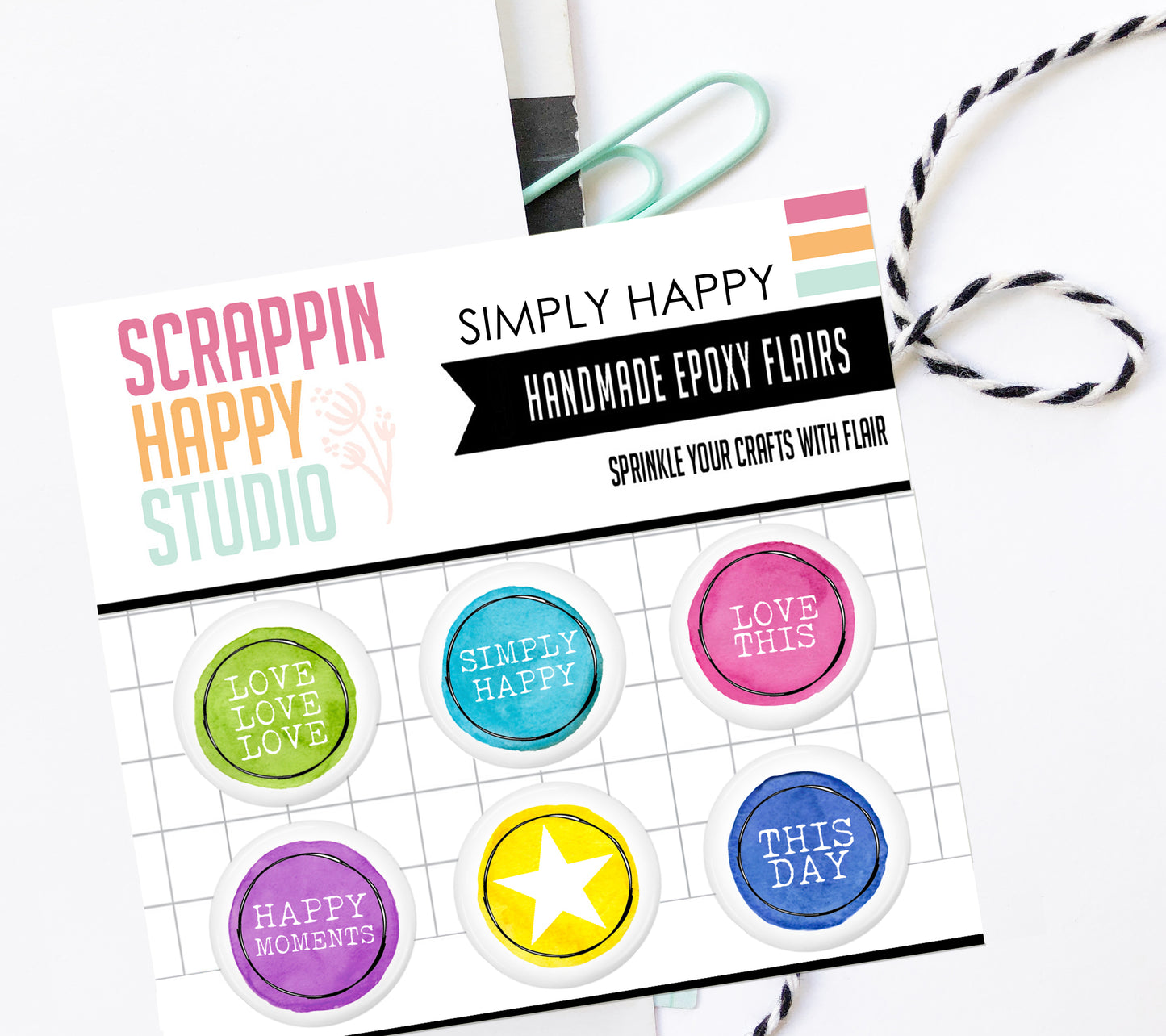 Simply Happy Epoxy Flair