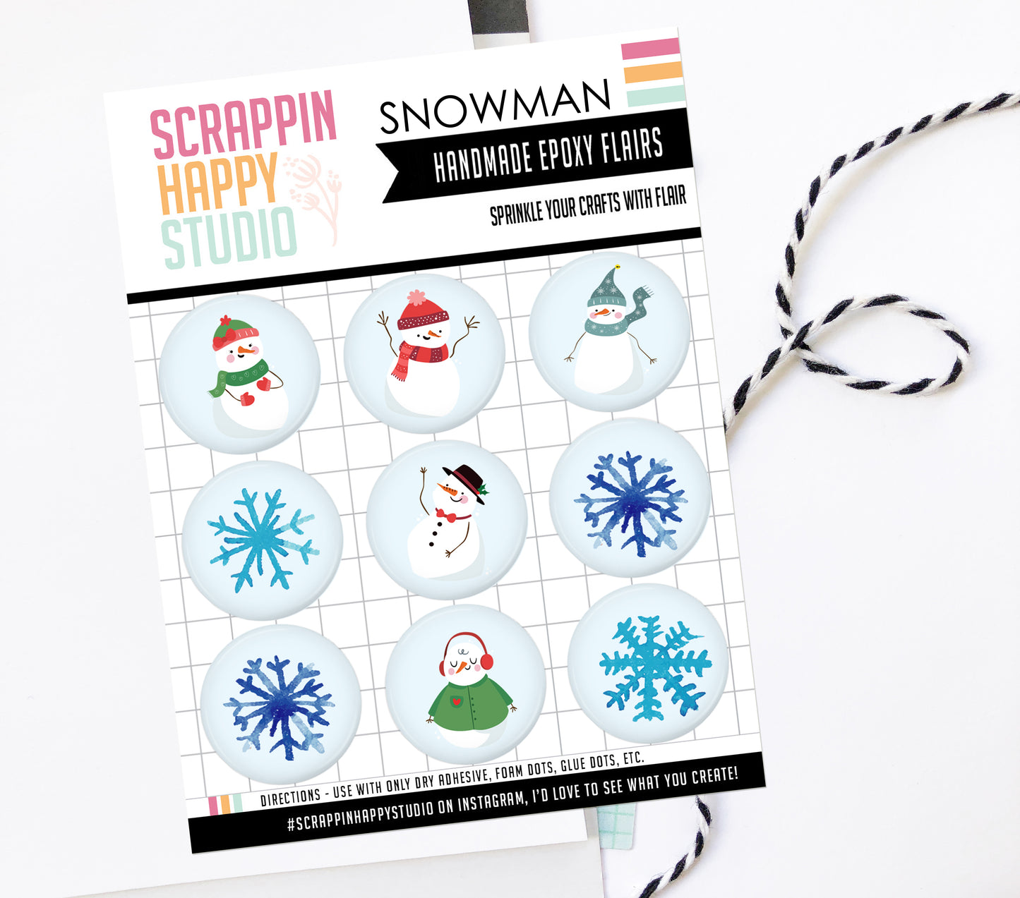 Snowman Flair Epoxy Flair